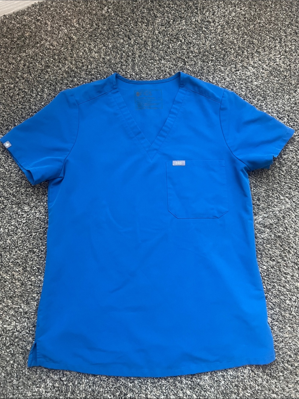 Figs V-Neck Scrub Top in Royal Blue